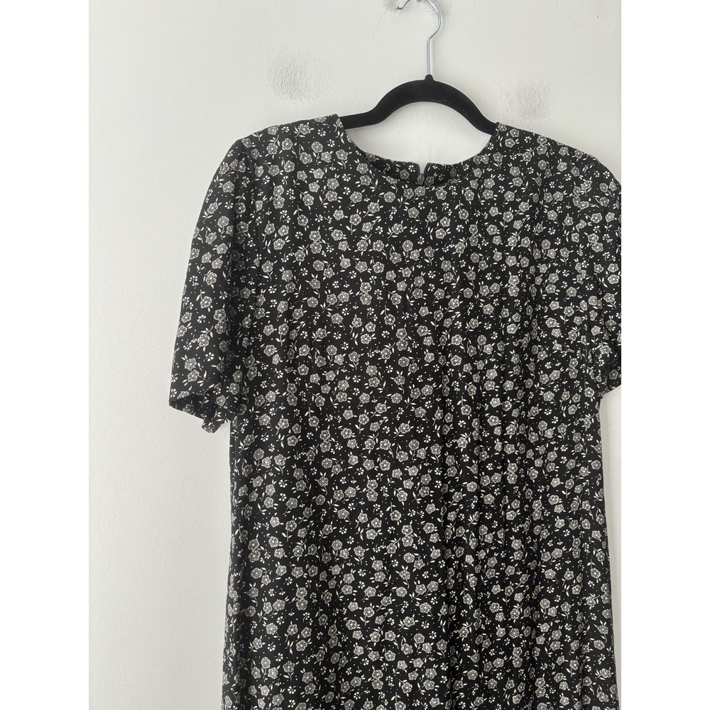 Vintage 90s Talbots Ditsy Floral Maxi Dress Rayon Cottagecore Prairie USA Sz 10 - Picture 5 of 9